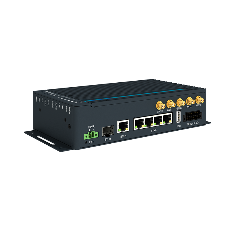 ICR-4400, EUROPE, NAM, 5x Ethernet, 1x RS232, 1x RS485, CAN, PoE PSE+, SFP, USB, SD, Without Accessories